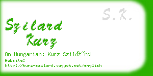 szilard kurz business card